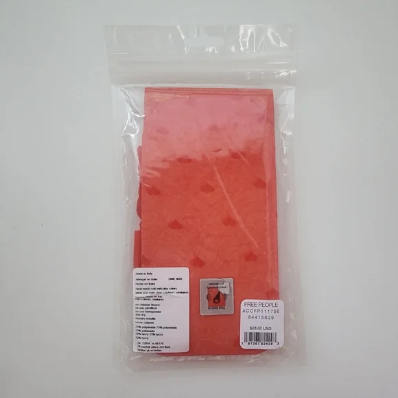 NWT Free People Red Sheer Hearts Tights - Picture 6 of 10